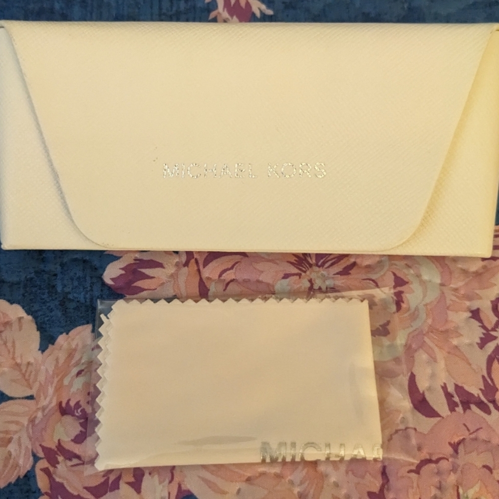 Michael Kors eyeglass case with Michael Kors microfiber cloth